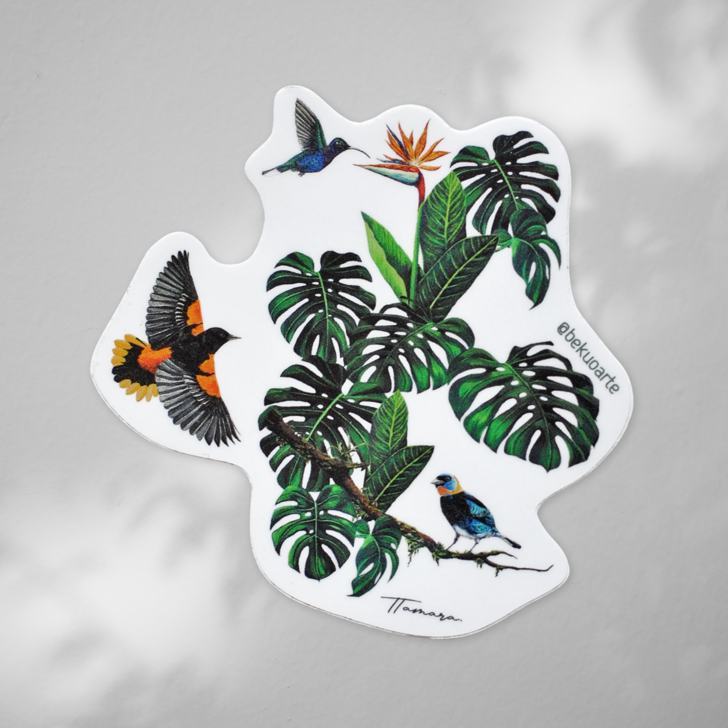 Sticker contra agua - Jardín Tropical