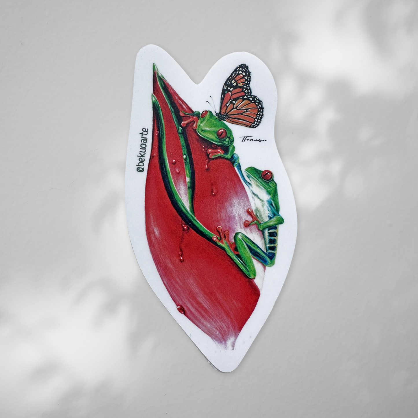 Sticker contra agua - Rana Ojos Rojos