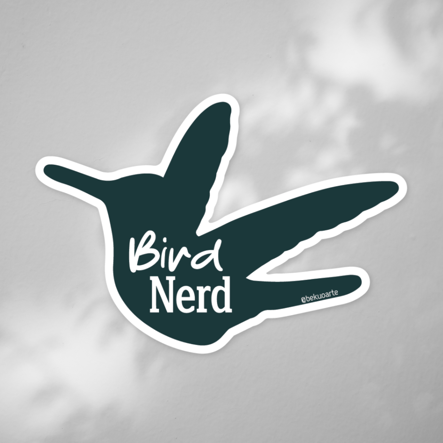 Sticker contra agua - Bird Nerd (silueta)