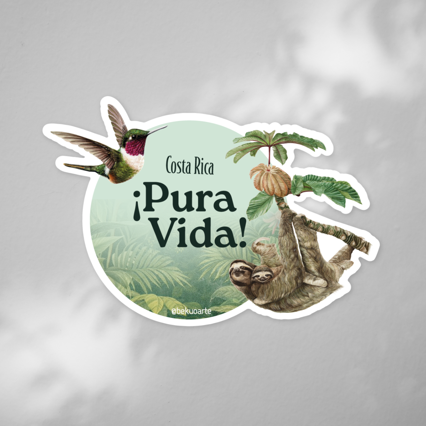 Sticker contra agua - Pura Vida (con animales)