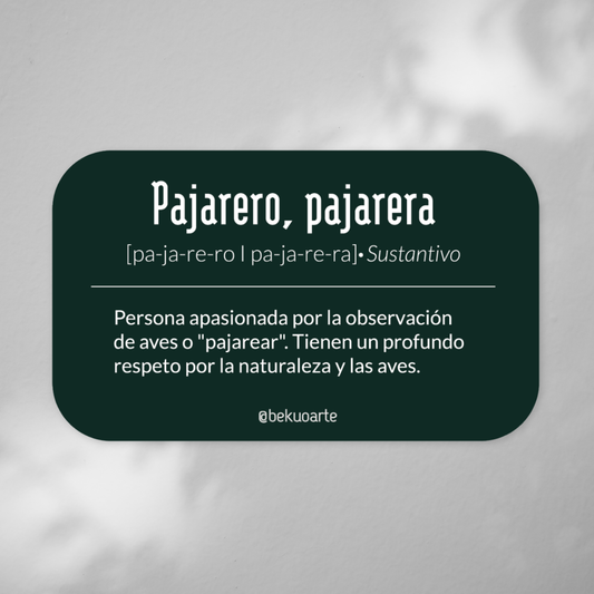 Sticker contra agua - Pajarero, pajarera