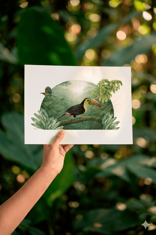 Print para enmarcar A4 - Tucán Pico Iris