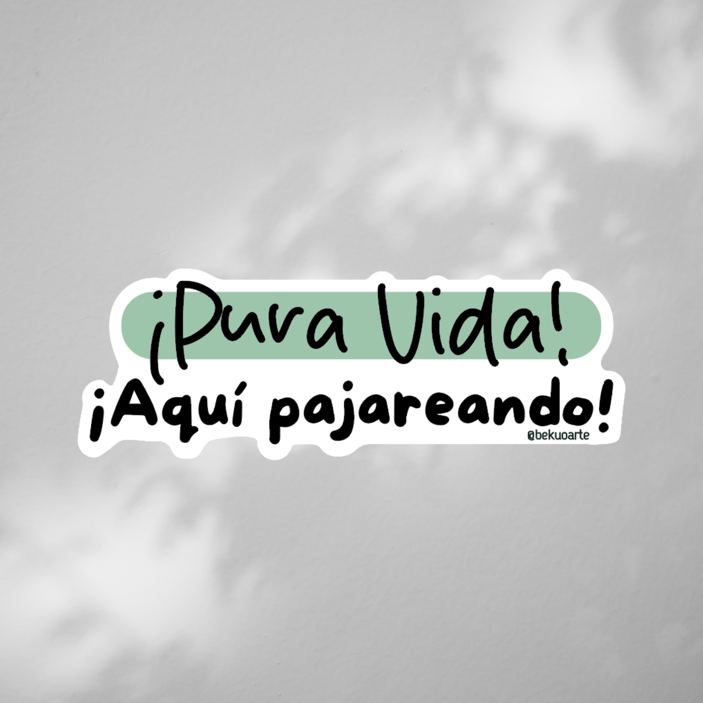 Sticker contra agua - Pura Vida, aquí pajareando
